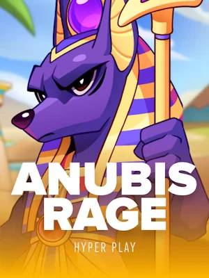 Anubis Rage cover: purple jackal in a gold nemes, Hyper Play